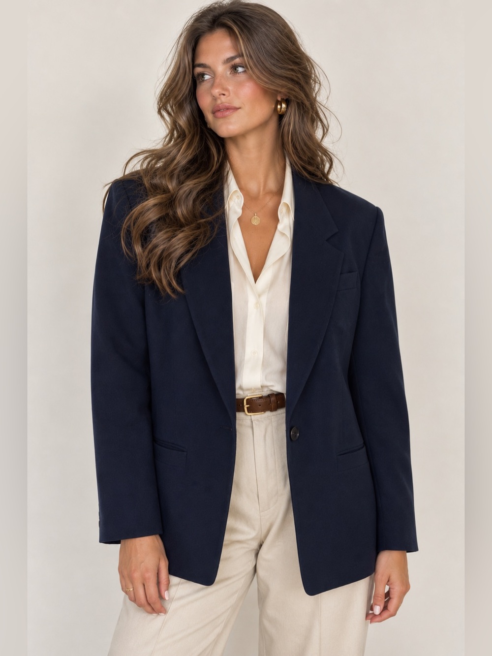 Vintage Pendleton 100% Virgin Wool Navy Blue Blazer Coat Women’s 12 USA Preppy